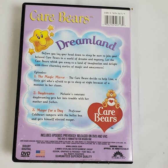 Care Bears: Dreamland DVD – Sterling Entertainment 2004 – 3 Easy Play Episodes – - Picture 3 of 3